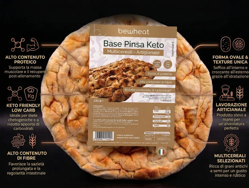 BeWheat Base Pinsa Keto Multicereali 230 g