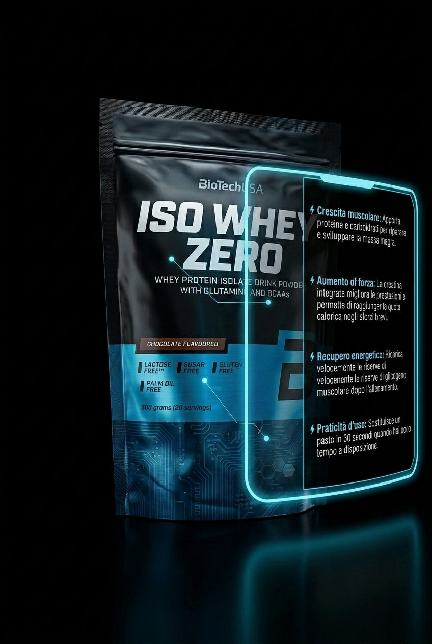 BioTechUSA Iso Whey Zero Cioccolato 500 g
