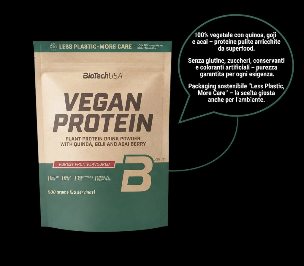 BioTechUSA Vegan Protein Frutti di Bosco 500 g