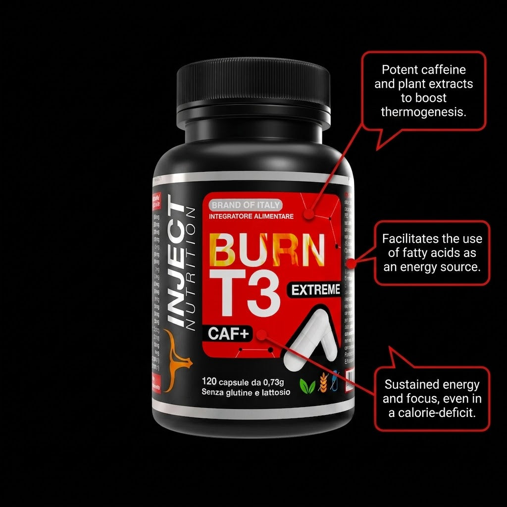 Burn T3 Extreme Caf+ 120caps | Termogenico con Caffeina