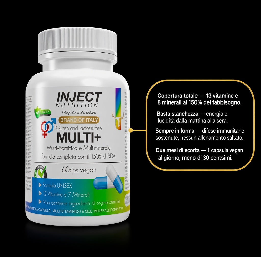 Inject Nutrition MULTI+ — Multivitaminico e Multiminerale 60 cps